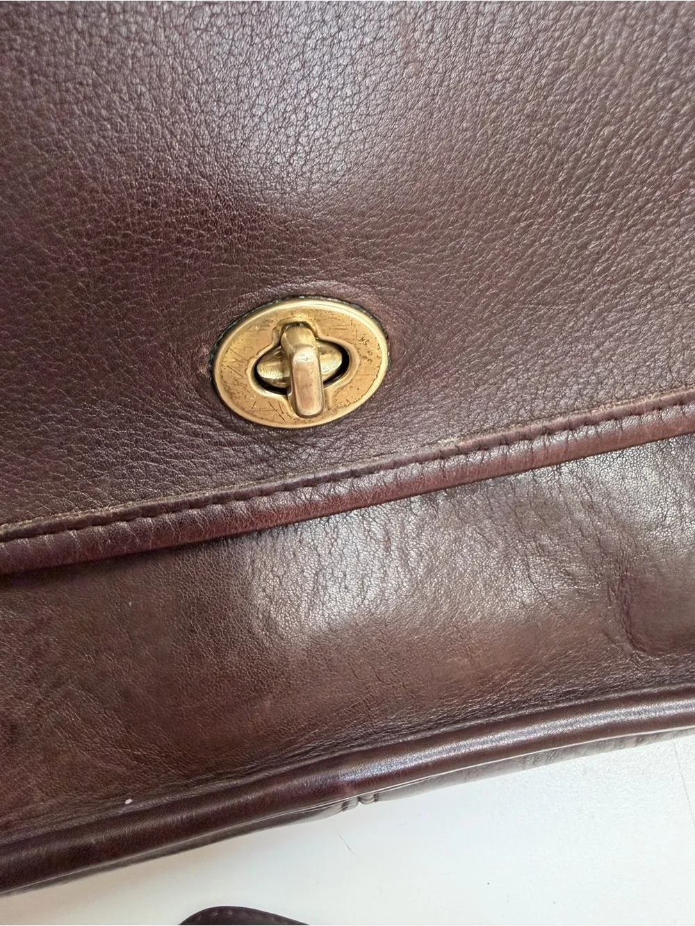 Vintage Coach 9790 City Leather Bag Crossbody Chocolate Brown